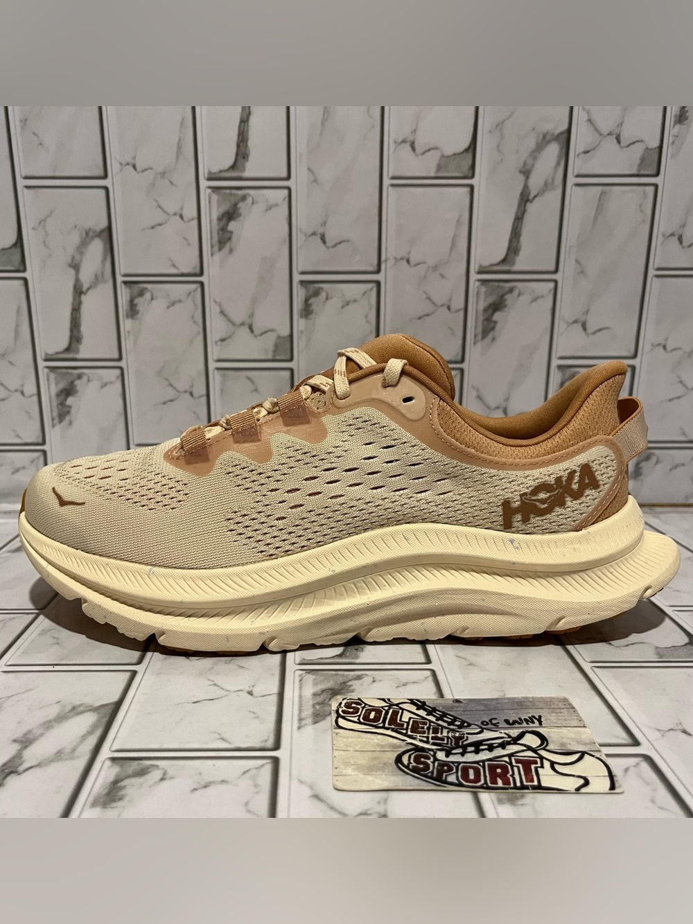 New Hoka One One Kawana 2 Running Training Walking Shoes Cream White Womens - Picture 7 of 13
